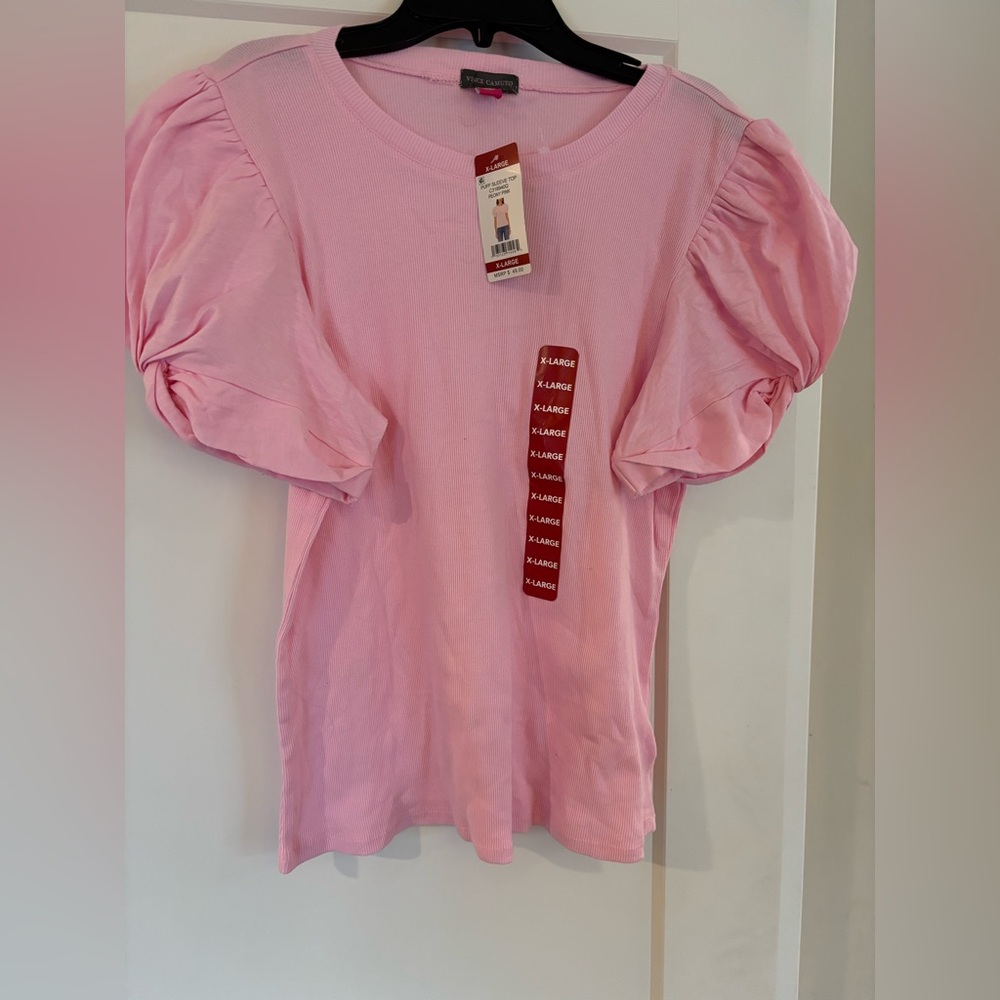 NWT Vince Camuto peony pink top. Size XL
